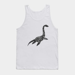 Plesiosaurus dinosaur black and white Tank Top